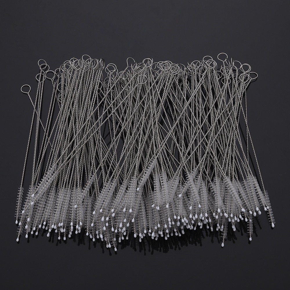 Set 10 / 50 Cọ Vệ Sinh Ống Hút Bằng Thép Không Gỉ Mềm Mại 175mm Tiện Dụng