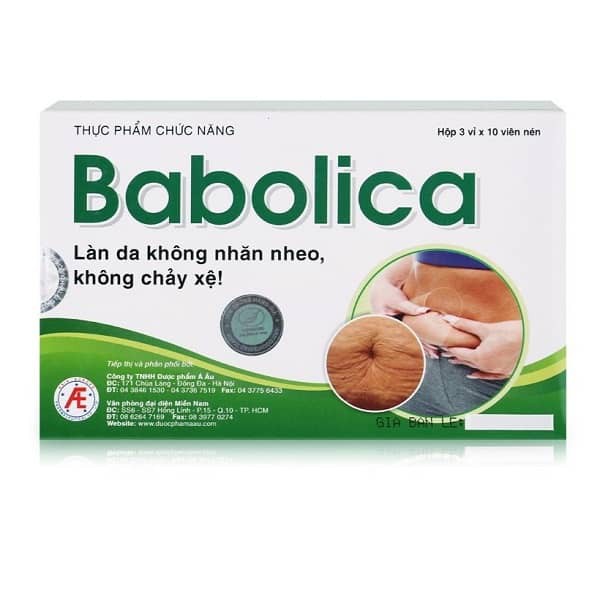 Viên uống Babolica - Ngăn Ngừa Lão Hóa Da, ải thiện sự đàn hồi của làn da, ngăn ngừa chảy xệ