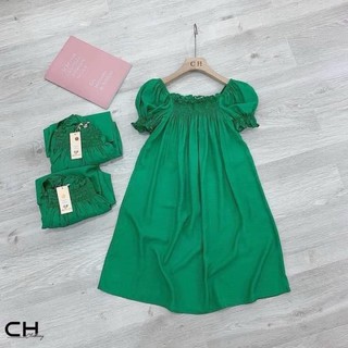 Váy bầu cổ chun dáng big size.