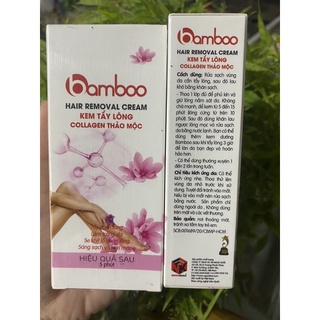 Kem tẩy lông bamboo colagen thảo mộc