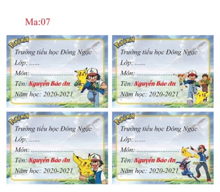 Nhãn vở cho BÉ TRAI