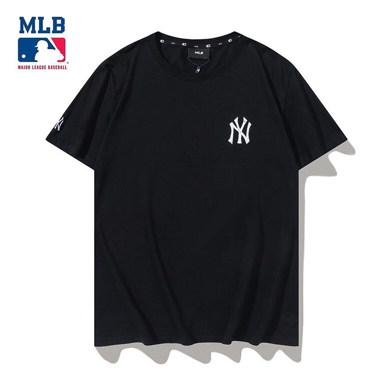 Mlb Áo Thun Tay Ngắn Chất Liệu Cotton In Họa Tiết Cho Nam Nữ