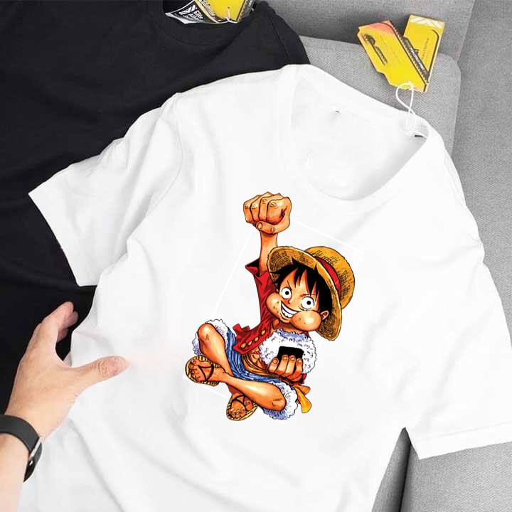 ÁO PHÔNG TAY LỠ UNISEX Luffy - One Piece - ĐẢO HẢI TẶC-MŨ RƠM CÓ SIZE TRẺ EM IN HÌNH DỄ THƯƠNG SIÊU HOT - 120626