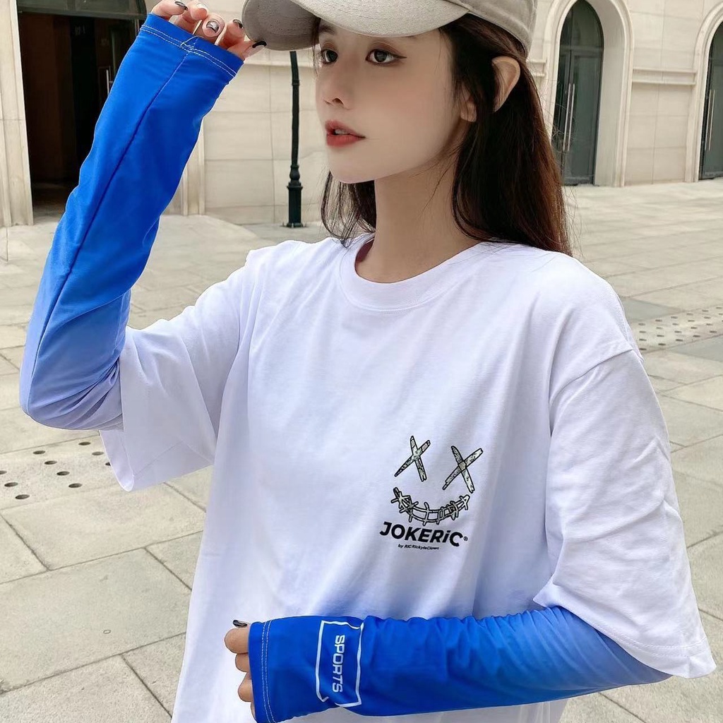 Găng Tay Chống Nắng Bằng Lụa Lạnh Dáng Rộng Cho Nữ