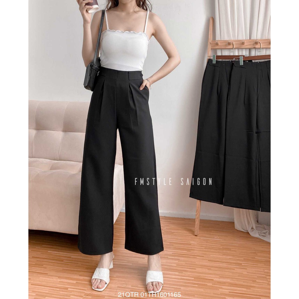 Quần tây trơn suông dài 09128 thời trang nữ Fmstyle Saigon 21QTR01TH1601