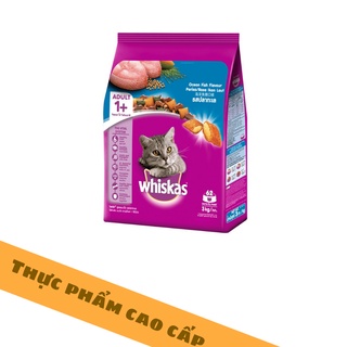 Thức ăn cho mèo Whiskas vị cá biển dạng hạt túi 3kg