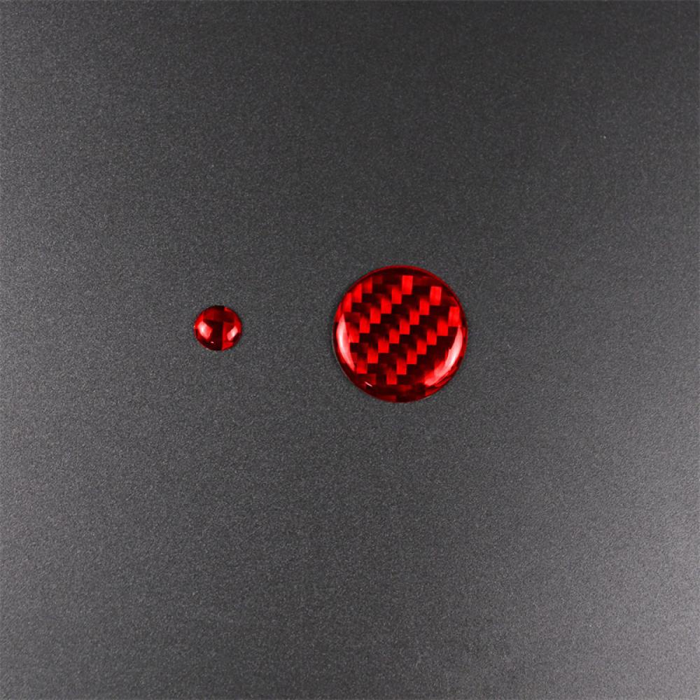 Set 2 Miếng Dán Sợi Carbon Trang Trí Bảng Điều Khiển Âm Lượng Đa Phương Tiện Cho Mazda 3 Mazda 6 CX-9 CX-5 A2H7