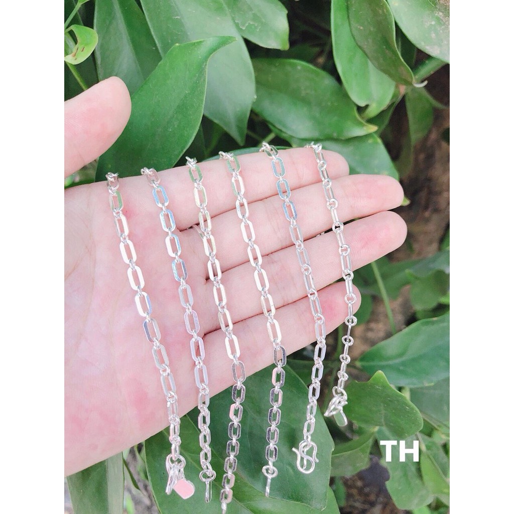  Lắc tay nữ dạng dây xích LINH MIU SILVER