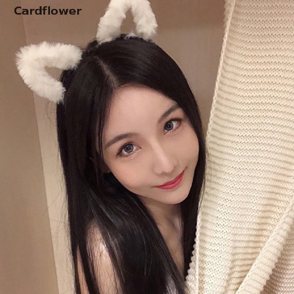 &lt; Cardflower &gt; Cài Tóc Tai Mèo Lông Nhung Dễ Thương Có Chuông Ins Dành Cho Bạn Nữ Đang Giảm Giá