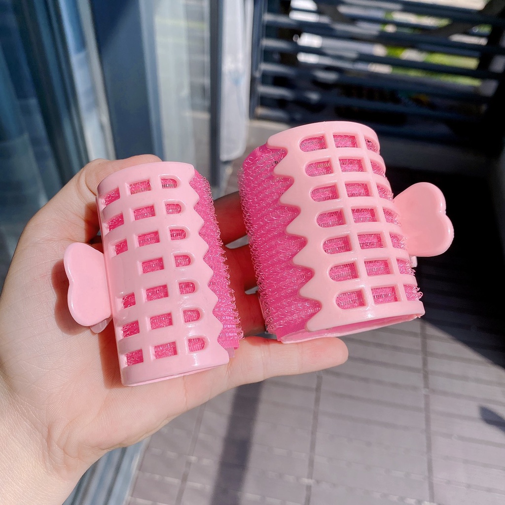 Lô Cuốn Tóc Tự Dính Có Kẹp Chắc Chắn 2in1