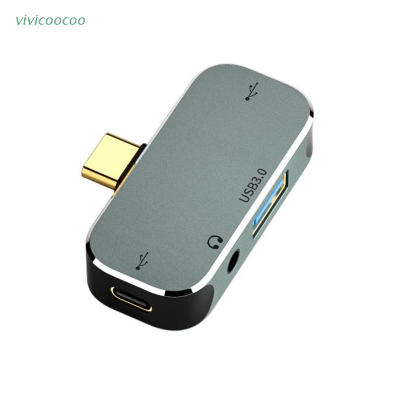 Bộ Chia Cổng Type-c USB 3.0 2.0 3.5MM 4 Cổng Cho Điện Thoại/Máy Tính