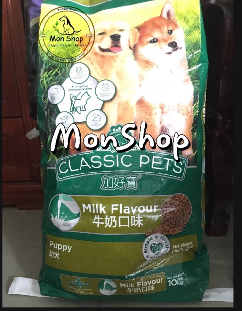 Hạt khô Thức ăn dành cho chó con vị Sữa CLASSIC PETS PUPPY 10kg