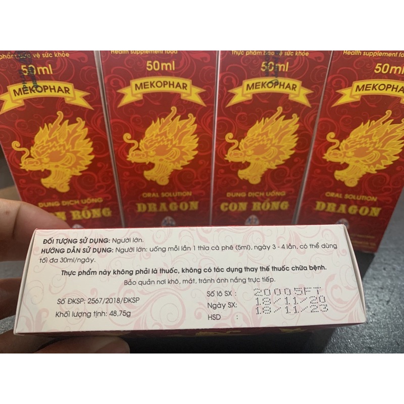 Dung Dịch Uống Con Rồng Mekopha - Tăng Cường Sức Khỏe Đường Ruột - Chai 50Ml