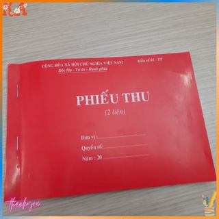 Phiếu thu, Phiếu chi 2 liên A5 100 tờ/quyển
