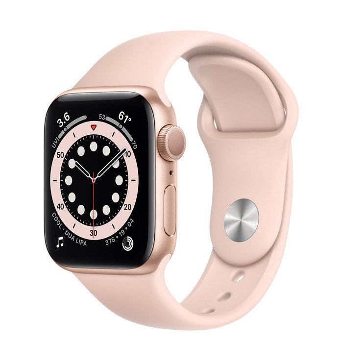 [Mã ELMALL100 giảm 100K đơn 5TR] Apple Watch Series 6 GPS 40mm viền nhôm dây cao su