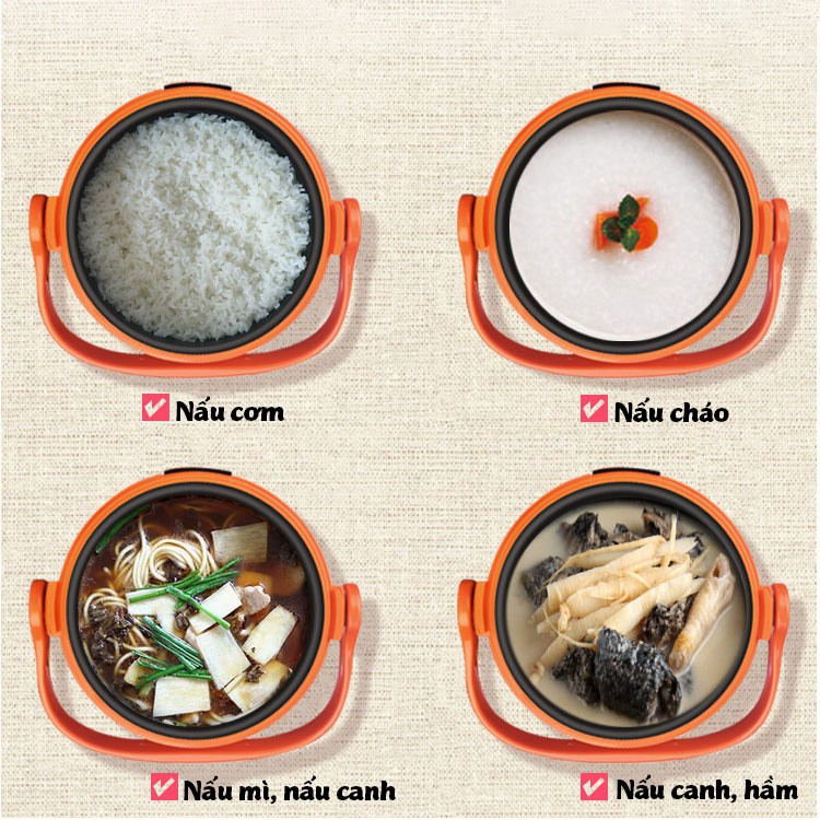 Nồi cơm điện mini Meiyun B12-A dung tích 1.2 lít nấu cơm hâm nóng nấu cháo hầm xương cho 1-2 người ăn | BigBuy360 - bigbuy360.vn