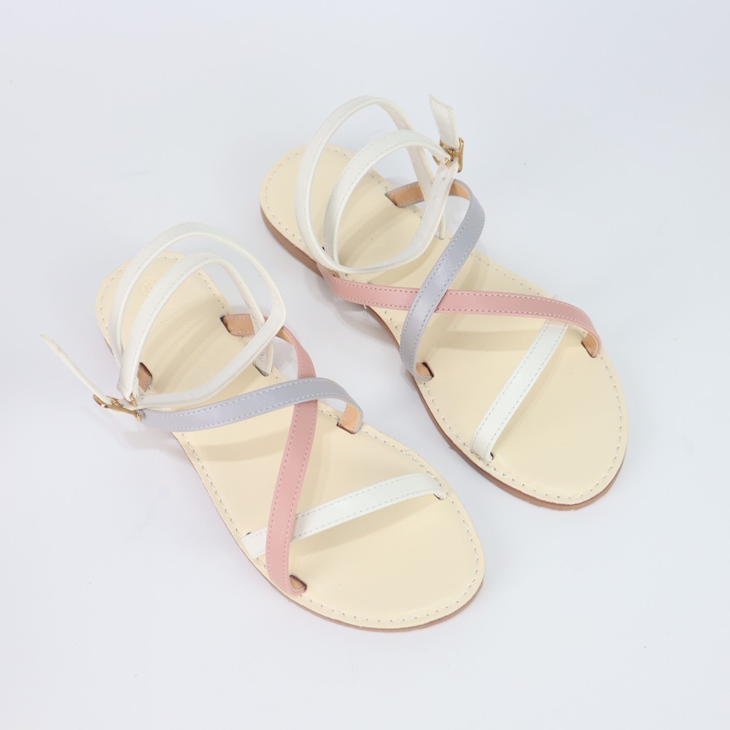 Giày sandal Cillie đế bằng phối dây 1097