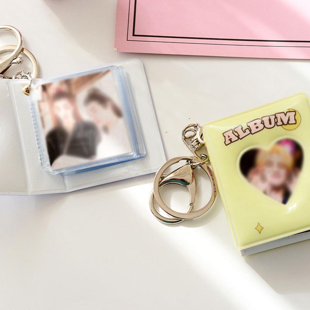 Album Ảnh 1 Inches Dạng Rỗng Có Móc Khóa / Thẻ Hình Trái Tim