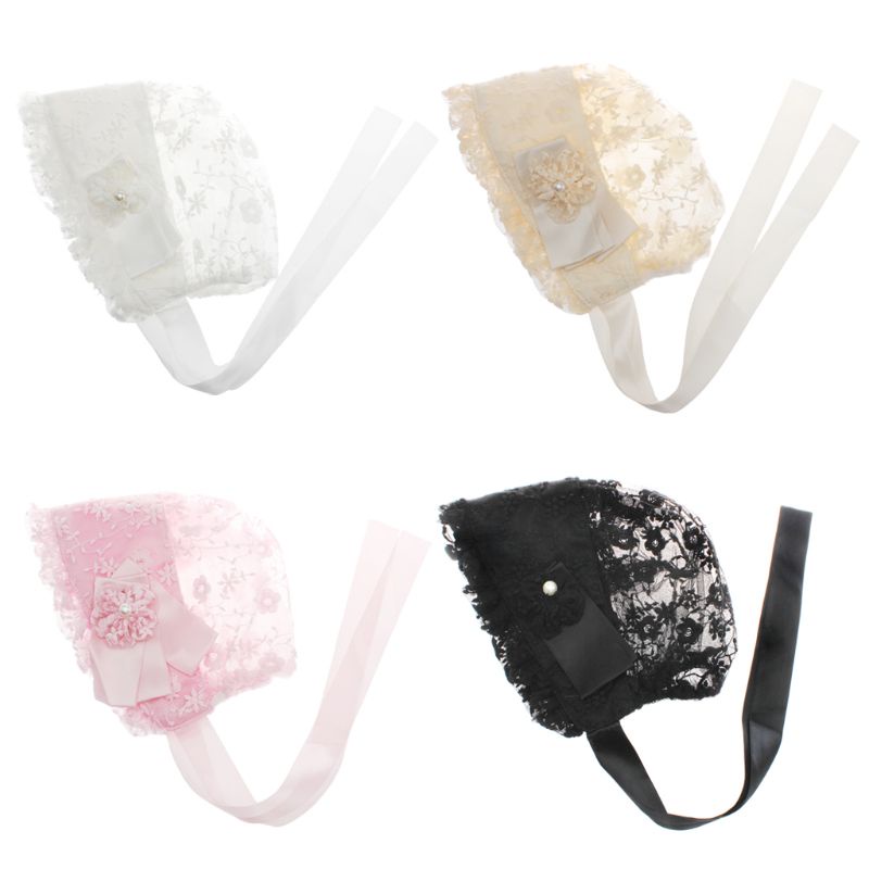 Mũ Bonnet Phối Ren Chống Nắng Mùa Hè Cổ Điển Cho Bé Gái Sơ Sinh