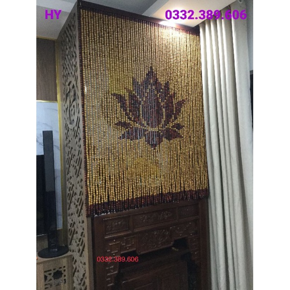 Mành - rèm hạt gỗ Pơmu; Mành hạt gỗ phòng thờ!