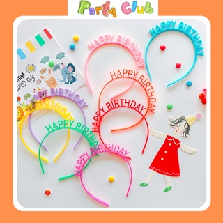 Bờm tóc - cài tóc happy birthday nỉ đeo sinh nhật