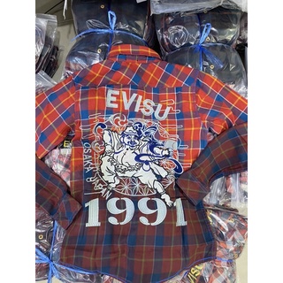 Mua Áo sơ mi tay dài nam sọc caro thêu logo evisu was ẩn đỏ đen chất kaki  dày dặn hàng thêu logo full áo K3 STORE S2519 | Tiki