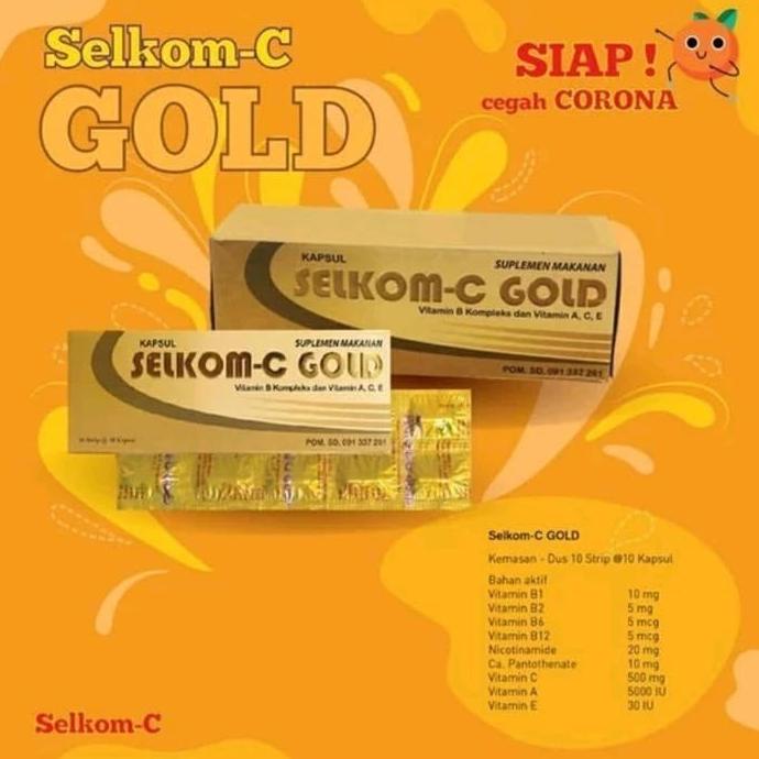 Tinh Chất Selkom-C VITAMIN C 500MG Hoàn Chỉnh Với VITAMIN A E Và B (100 Mũ)