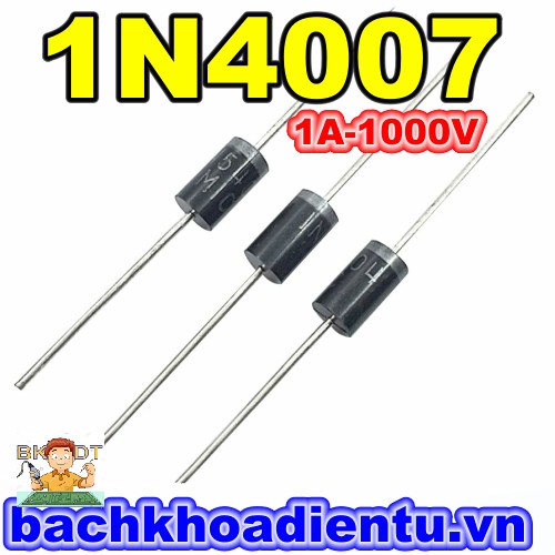 1N4007 Diode chỉnh lưu 1A 1000V chân đồng to 58mm