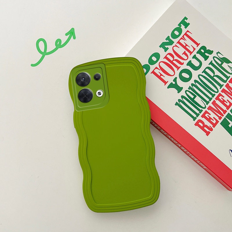 Ốp Điện Thoại Silicon Dẻo Màu Trơn Họa Tiết Sóng Biển Lớn Đơn Giản Cho OPPO A77 Reno8 Z Reno7 Z Reno 8 7 Pro 5G 2022