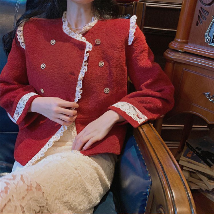Áo Khoác Dạ Weiss `` Versailles Jacket '' Phong Cách Hồng Kông Cho Nữ