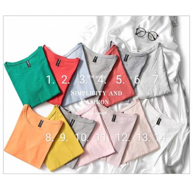 Áo phông basic cổ tròn