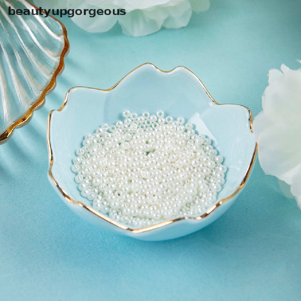 [Beautyupgorgeous] Hạt Ngọc Trai ABS Giả Màu Trắng Be Dùng Làm Trang Sức DIY