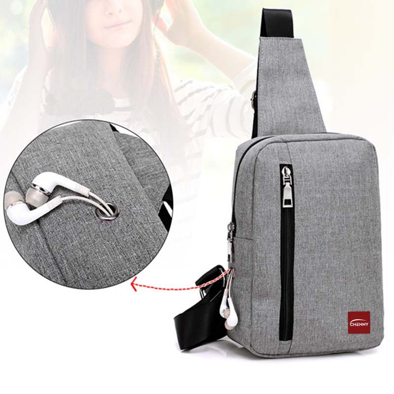 Combo túi Messenger phong cách Hàn Quốc và túi đeo chéo thời trang CN02 có khe tay nghe sành điệu thương hiệu Chenny Bag