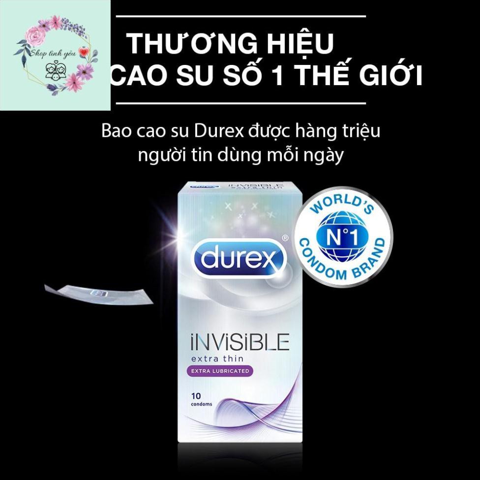 Bộ 2 bao cao su Durex Invisible 10 bao/hộp  Siêu mỏng vô hình