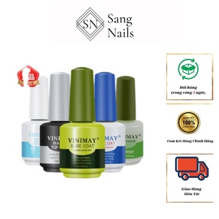 Sơn gel vinimay chính hãng 15ml,liên kết Base top cứng móng top lì kiềm dầu giọt nước top loang  top cường lực vinimay