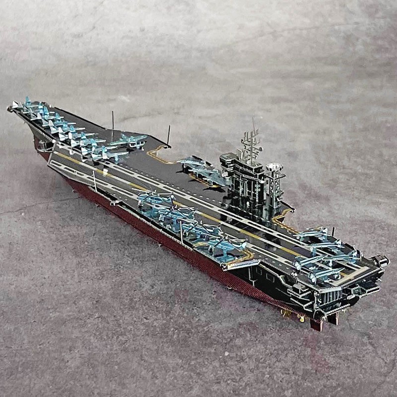 Mô Hình 3D Kim Loại Tàu Sân Bay Đế Quốc Mỹ Thế Chiến 2 Theodore Roosevelt CVN-7 [Chưa Ráp]