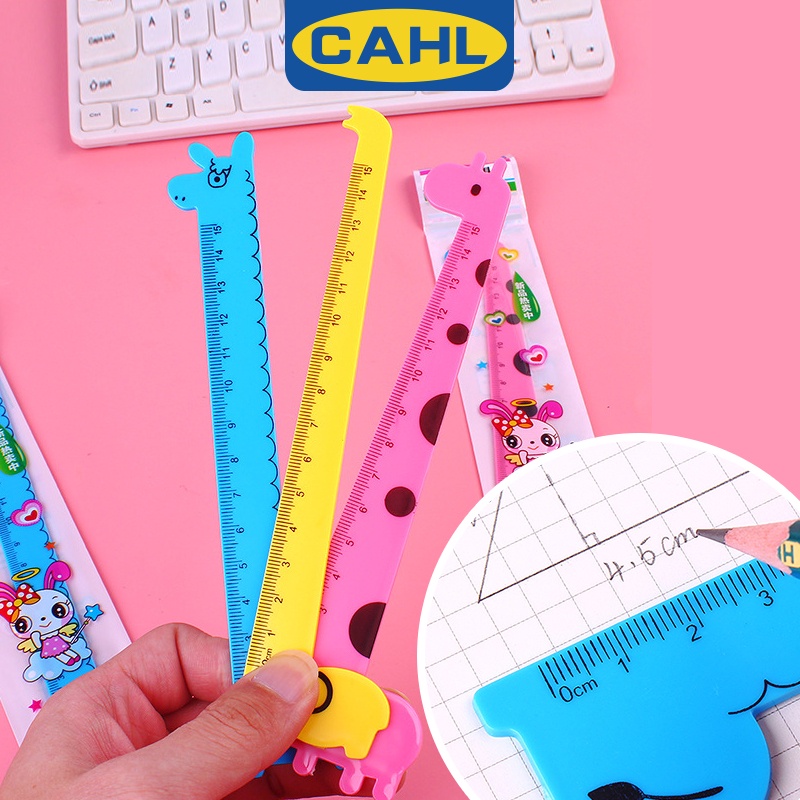 Thước Kẻ In Hình Hoạt Hình Dễ Thương 15cm Tiện Dụng Cho Học Sinh
