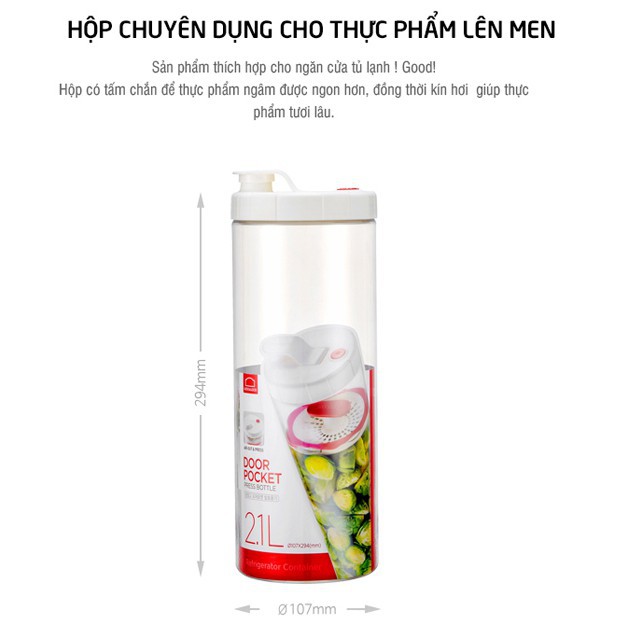 Hộp đựng thực phẩm Lock&amp;Lock Interlock - 2.1L - Màu trắng - INL413W