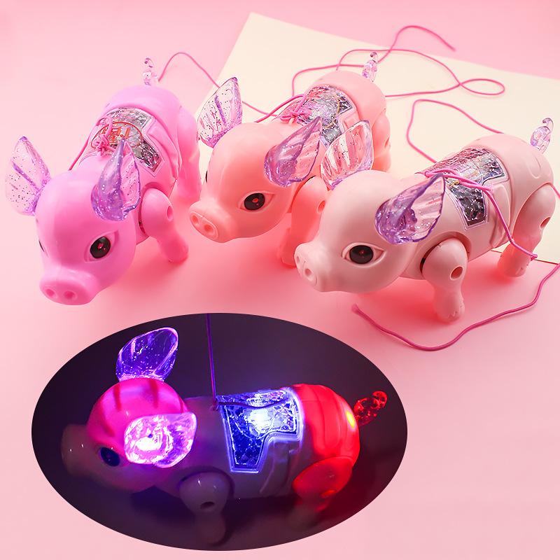 Heo đồ chơi bằng nhựa phát sáng phát nhạc cho trẻ em