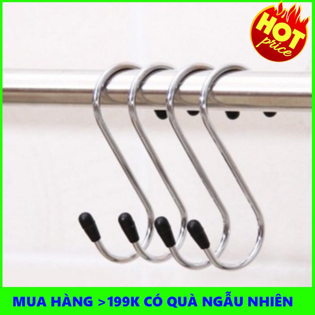 Set 4 móc inox chữ S (đầu bọc nhựa) | TẠI HÀ NỘI