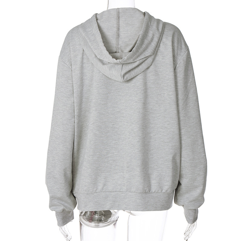 Áo Hoodie Dáng Rộng Hoạ Tiết Bướm Đính Đá Lấp Lánh