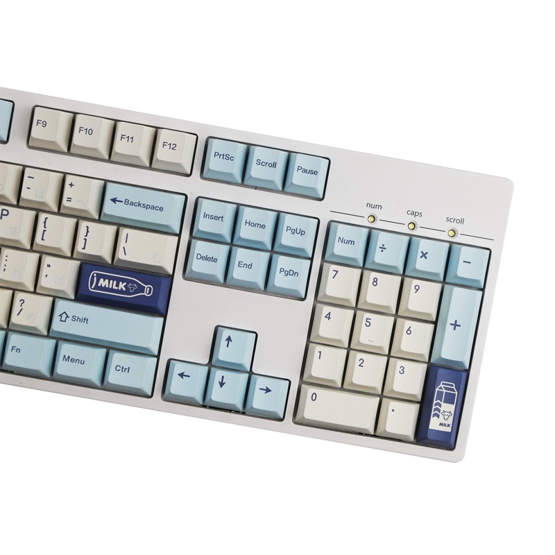 GMK Fruity Milk keycaps, 140 phím keycaps Cherry Profile DYE-SUB Cá nhân hóa GMK Keycaps cho bàn phím cơ