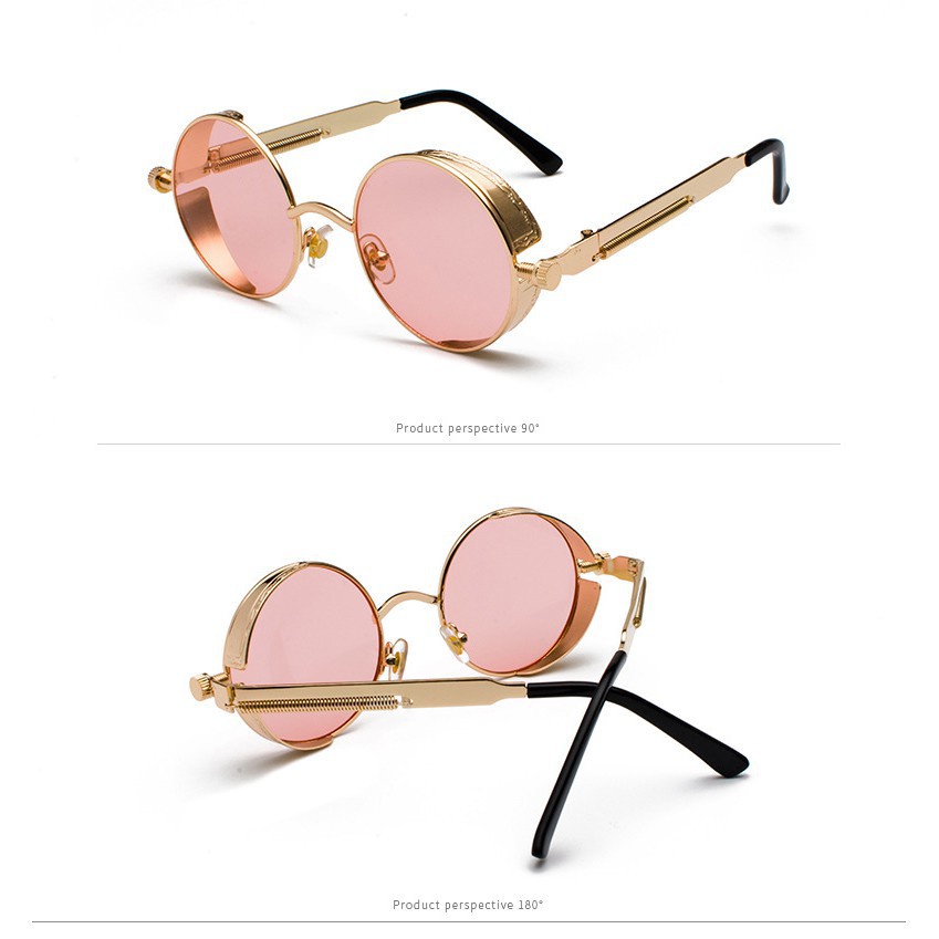 Kính Mát Tròn Gọng Kim Loại Dày Dặn Phong Cách Steampunk Cổ Điển Thời Trang Cho Nam Và Nữ | BigBuy360 - bigbuy360.vn