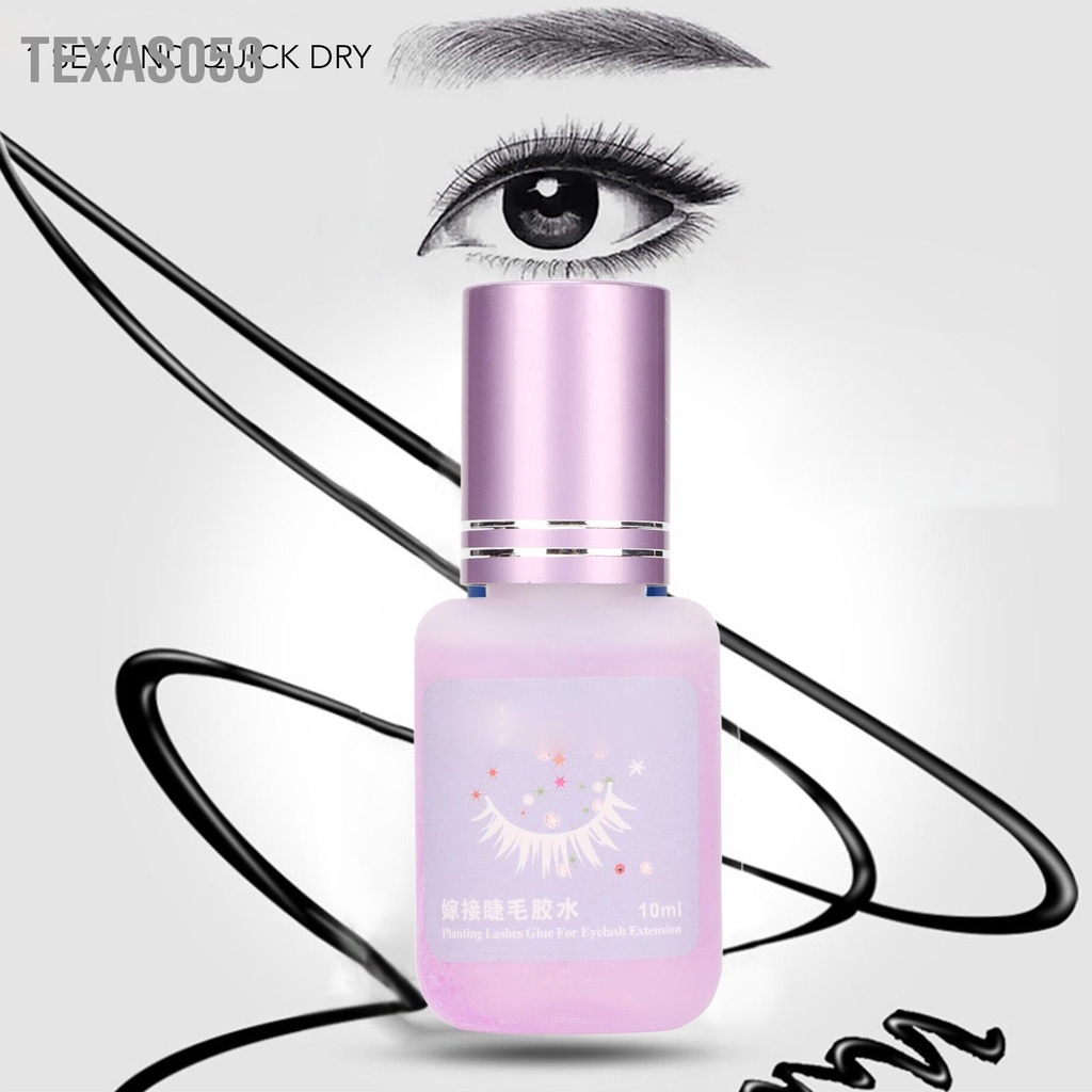 Texas053 Keo mở rộng lông mi 10ml Sấy nhanh 1 giây trong 70 ngày Kéo dài để nối