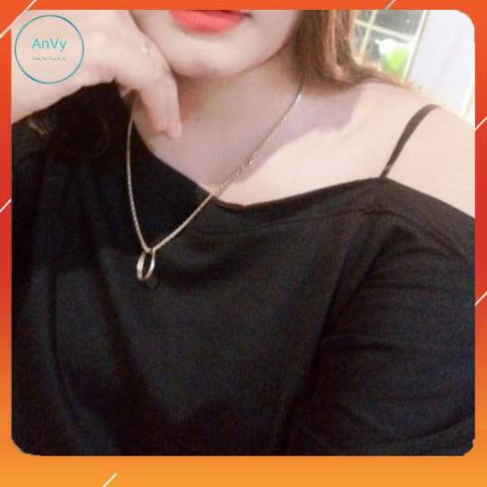 Áo thun nữ, áo trễ vai 1 dây chất liệu cotong sang chảnh 3màu đen, trắng, vàng | BigBuy360 - bigbuy360.vn