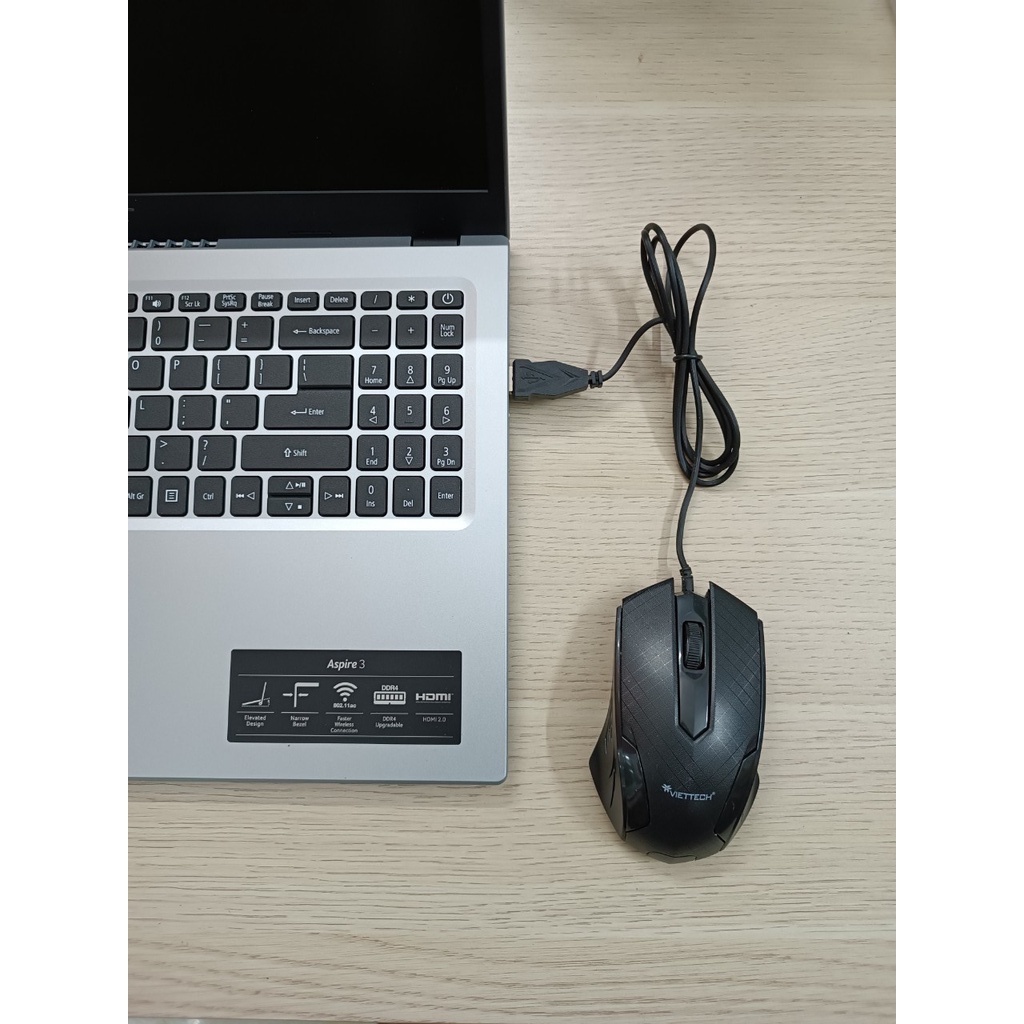 Chuột có dây văn phòng gaming Viettech V19 chính hãng