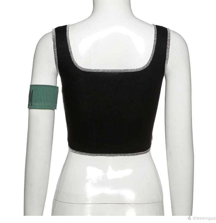 DRESSINGUP-Áo hai dây không tay thiết kế màu đáng yêu cho phái nữ