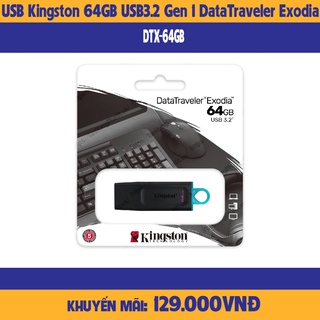 Usb kingston 64gb/ 128gb usb3.2 gen 1 datatraveler exodia