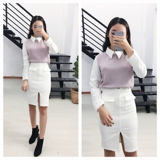 Chân váy bút chì công sở