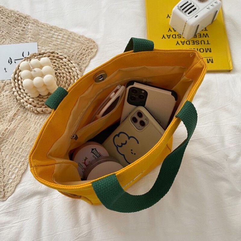 Túi Vải Họa Tiết Starbucks 🌻 Túi Denim Canvas Nữ Thời Trang